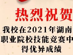 2021年湖南省職業院校技能競賽中榮獲2個一等獎